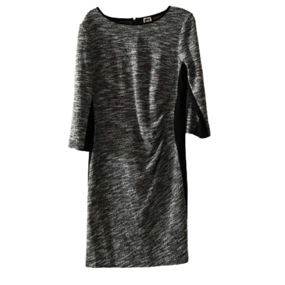 Ann Klein Black & White Long Sleeved Career Dress. Size 12.